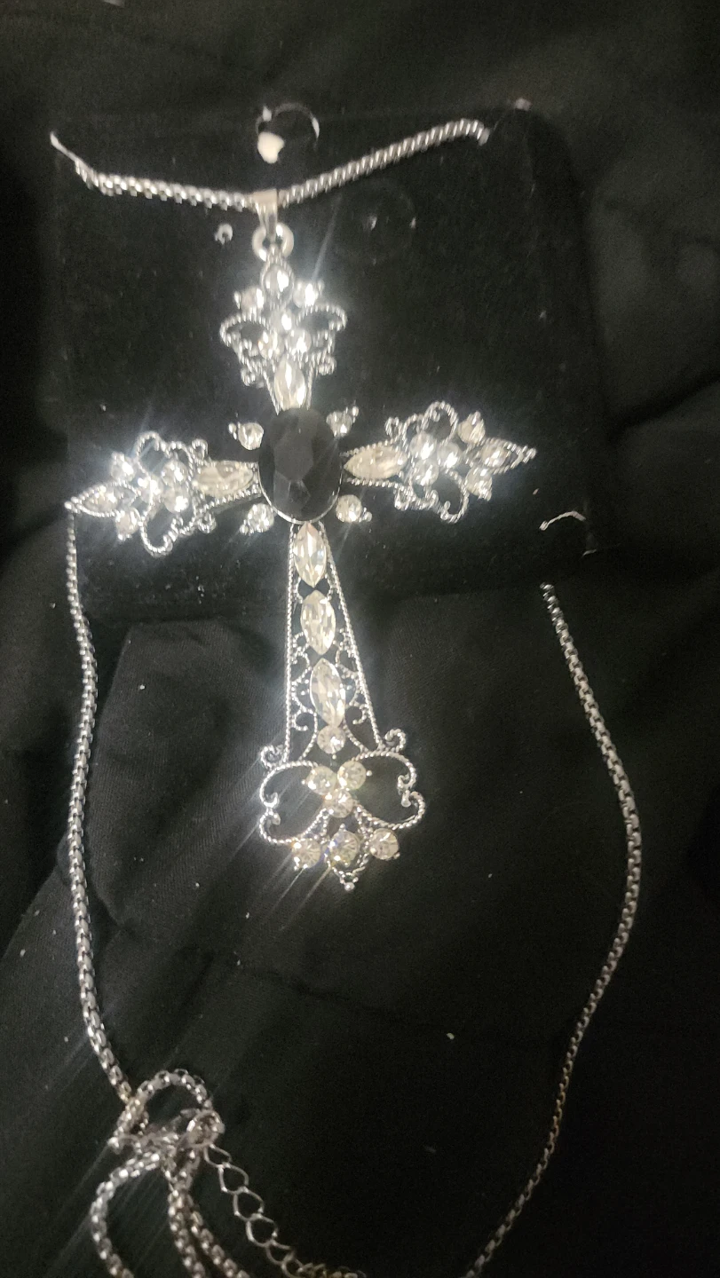 Silver Cross Pendant Necklace