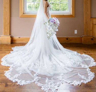 Wedding veil lace cathedral style 3 meters length