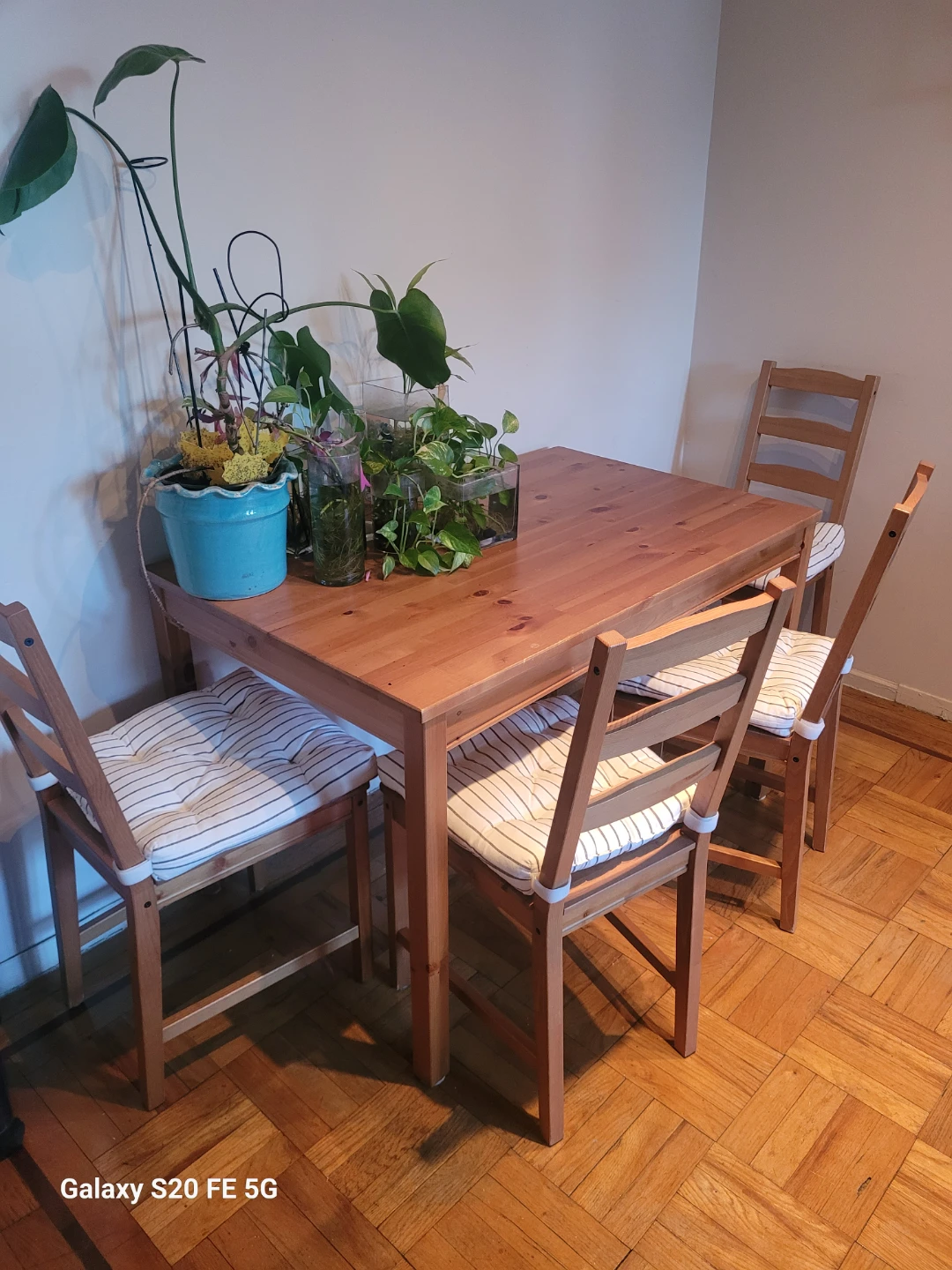 Wooden Dining Table and Chairs Set