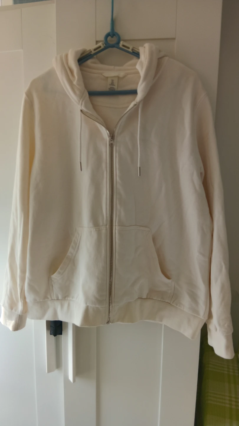 H&M Cream Full Zip Hoodie - Size L