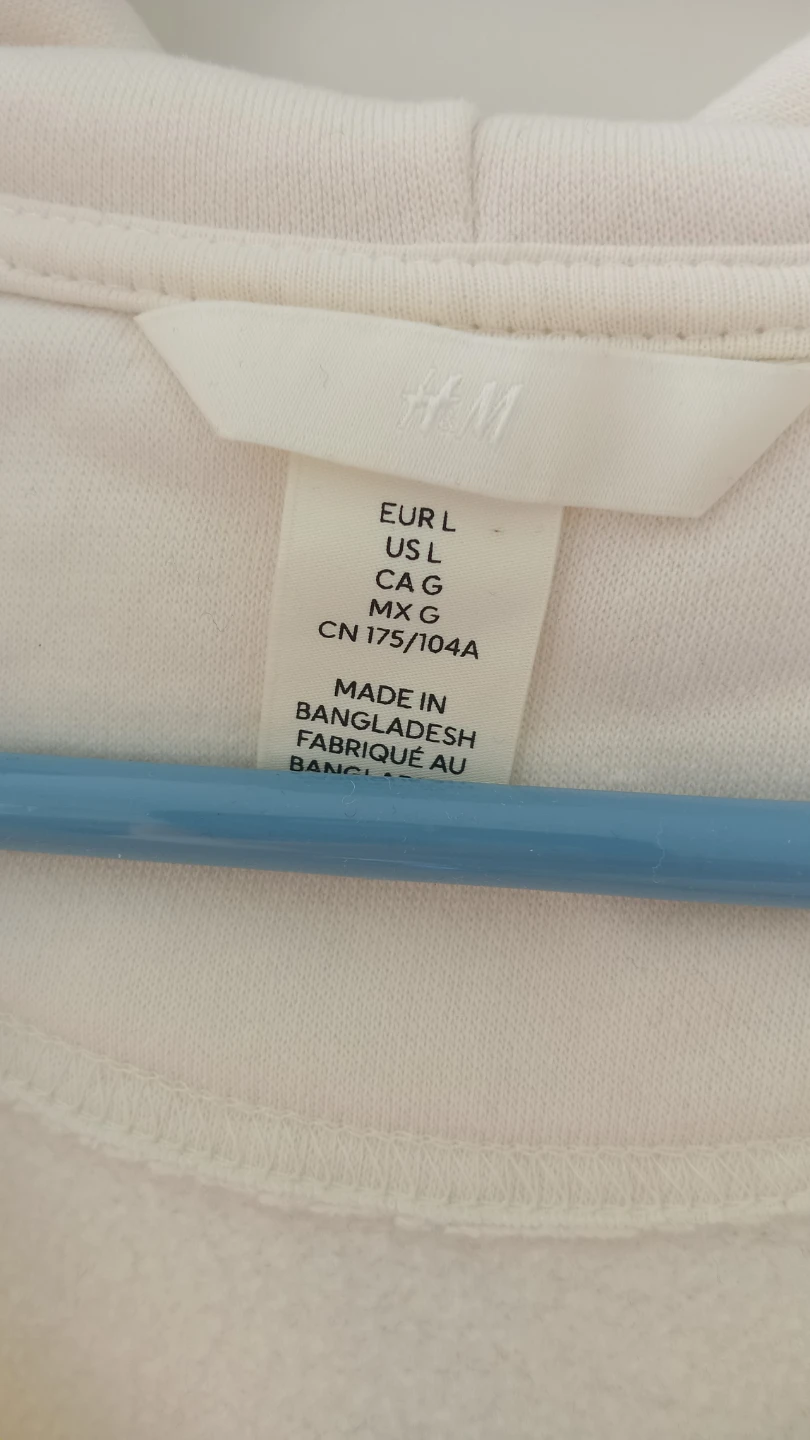 H&M Cream Full Zip Hoodie - Size L - photo 2