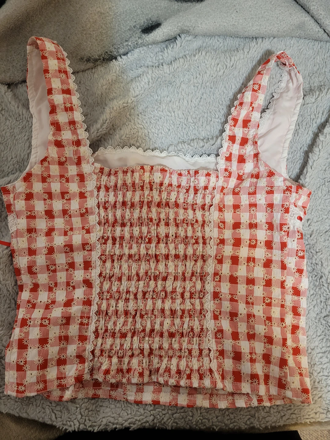 Red & White Gingham Top - photo 2