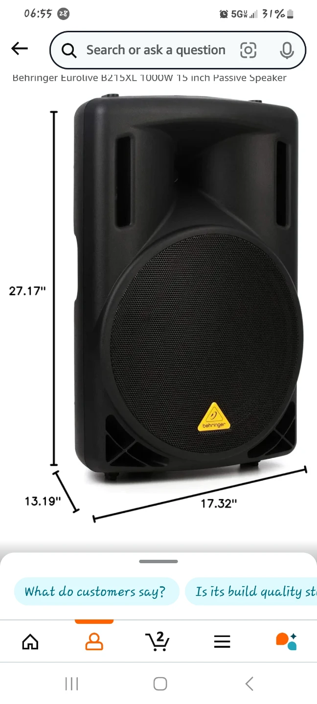 2x PA speakers