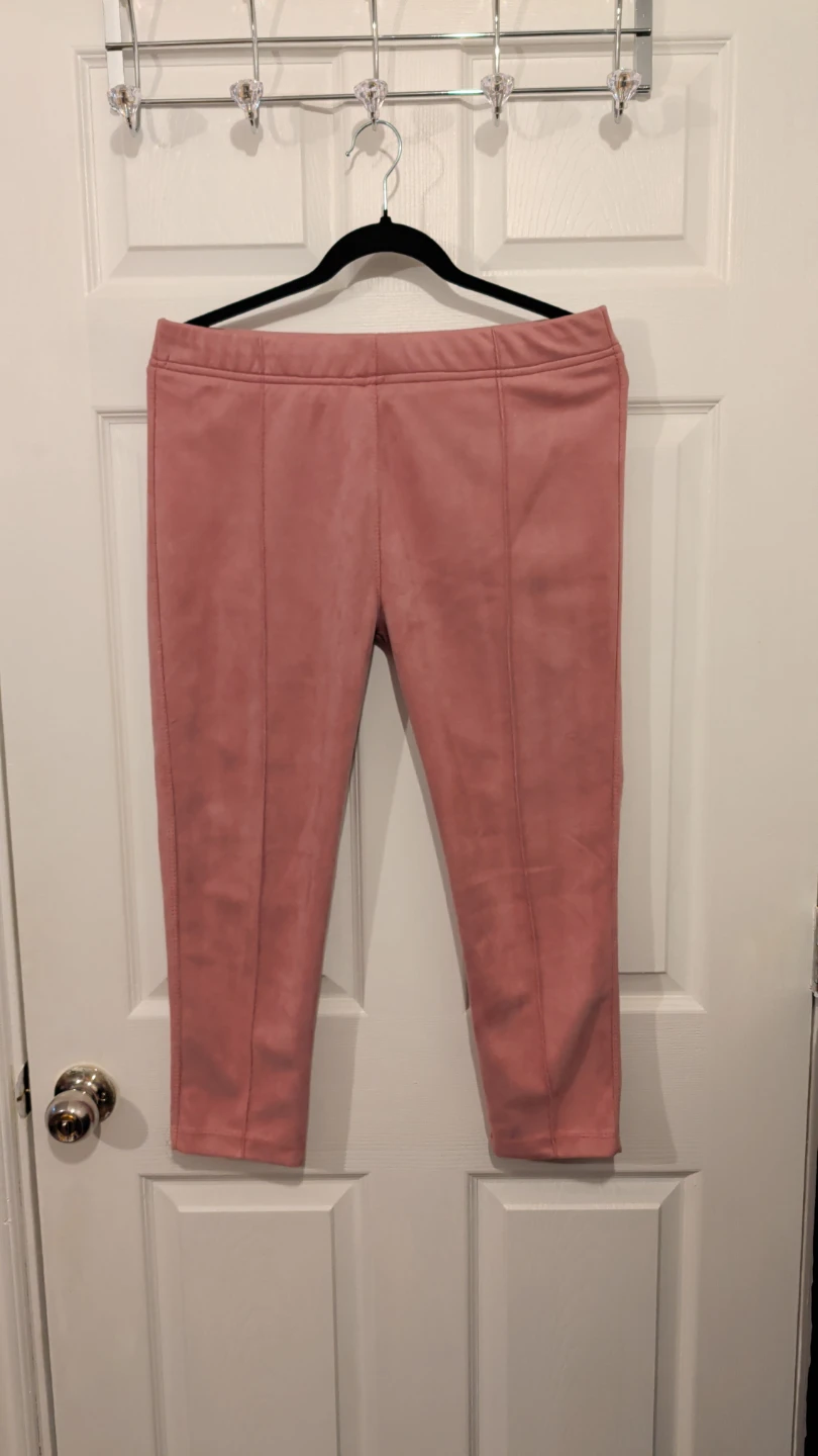 Pink Faux Suede Moto Jacket with Fur Collar - photo 2