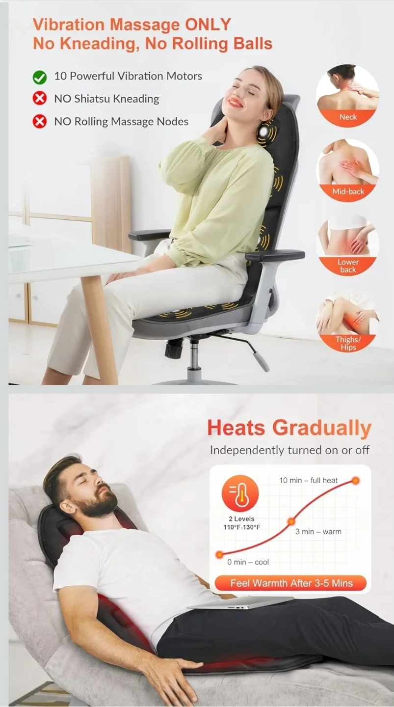 Comfier Vibration Massage Seat Cushion with Heat🏆 - photo 3