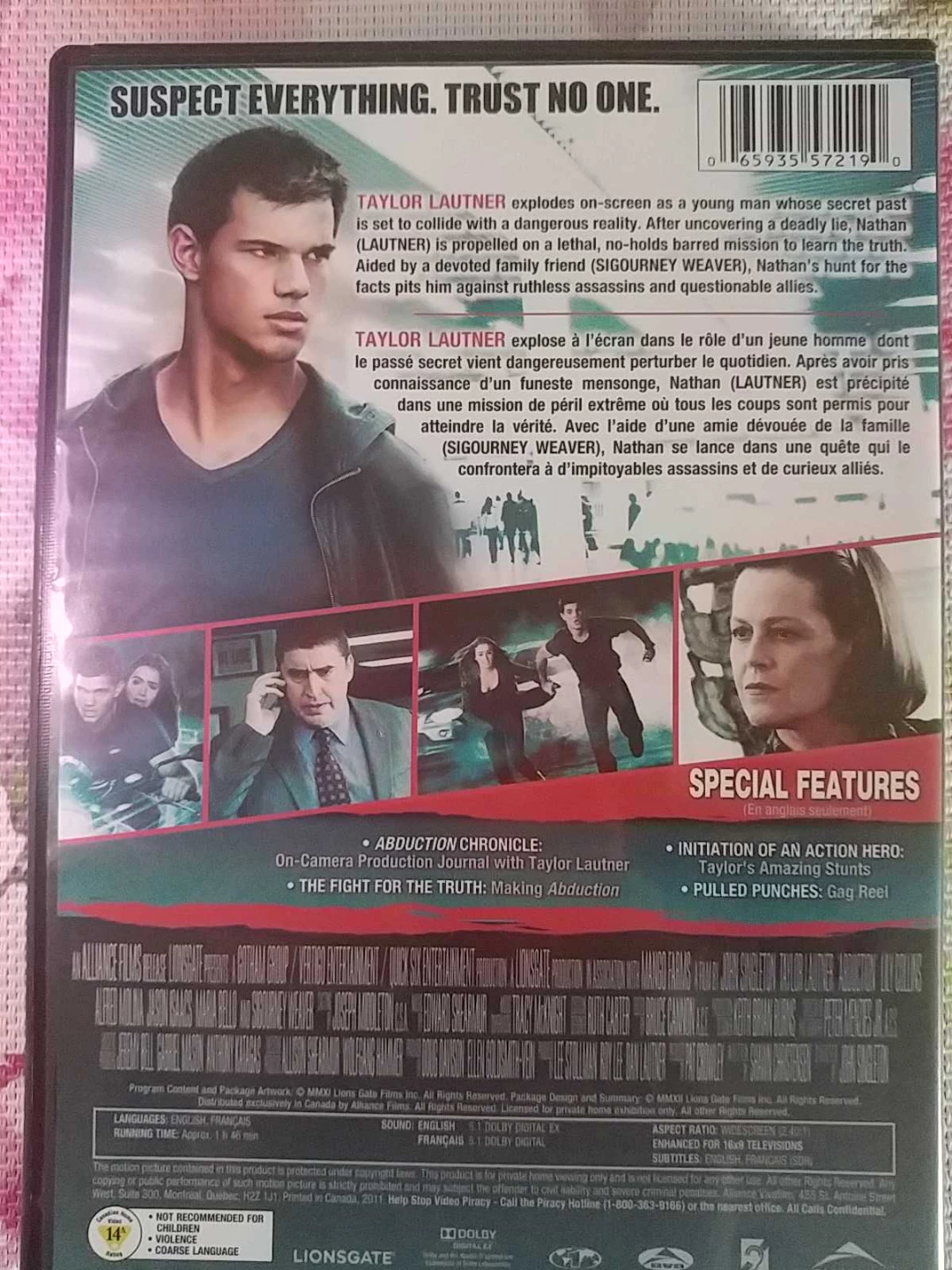 Abduction DVD starring Taylor Lautner - photo 2