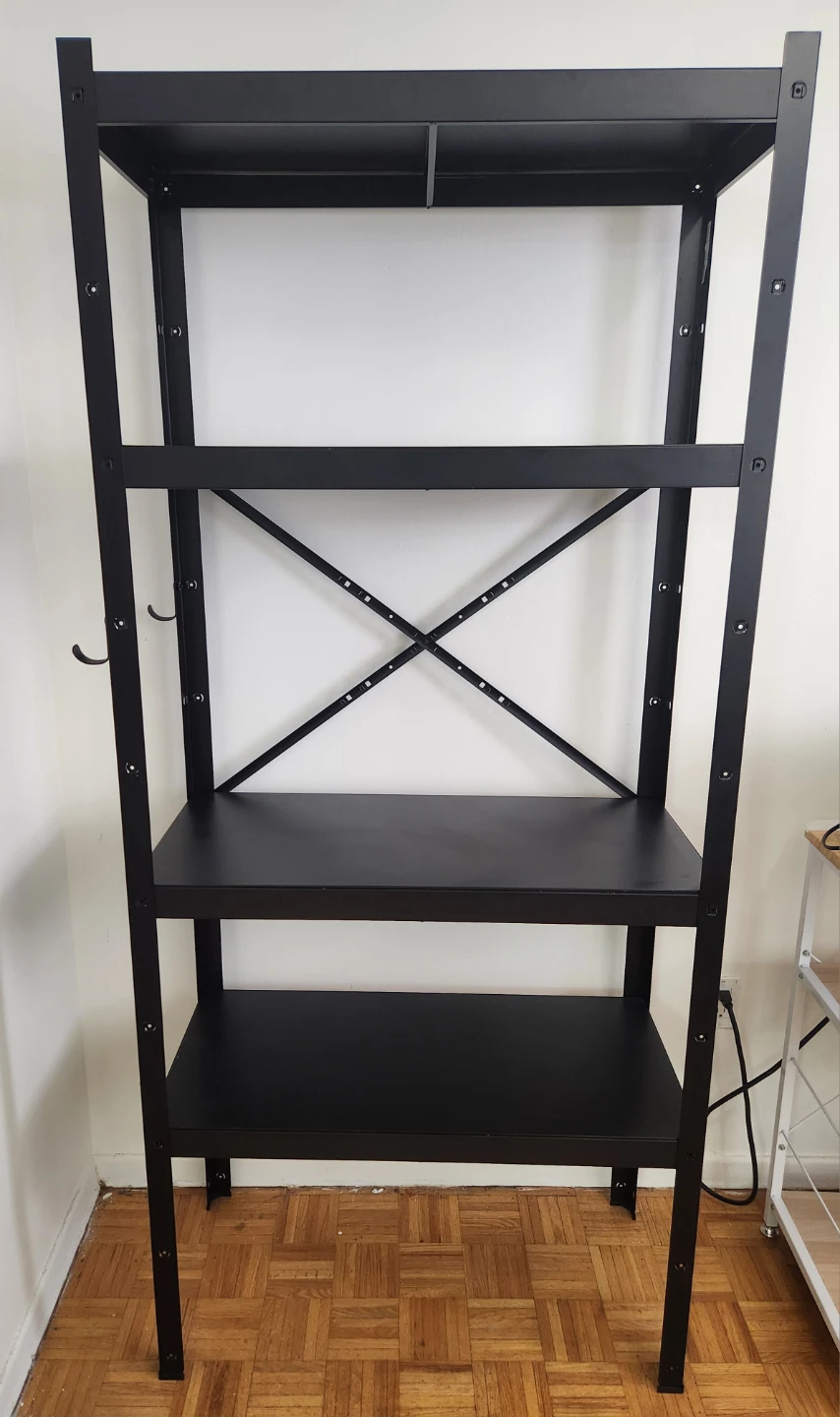 Black Metal Shelving Unit