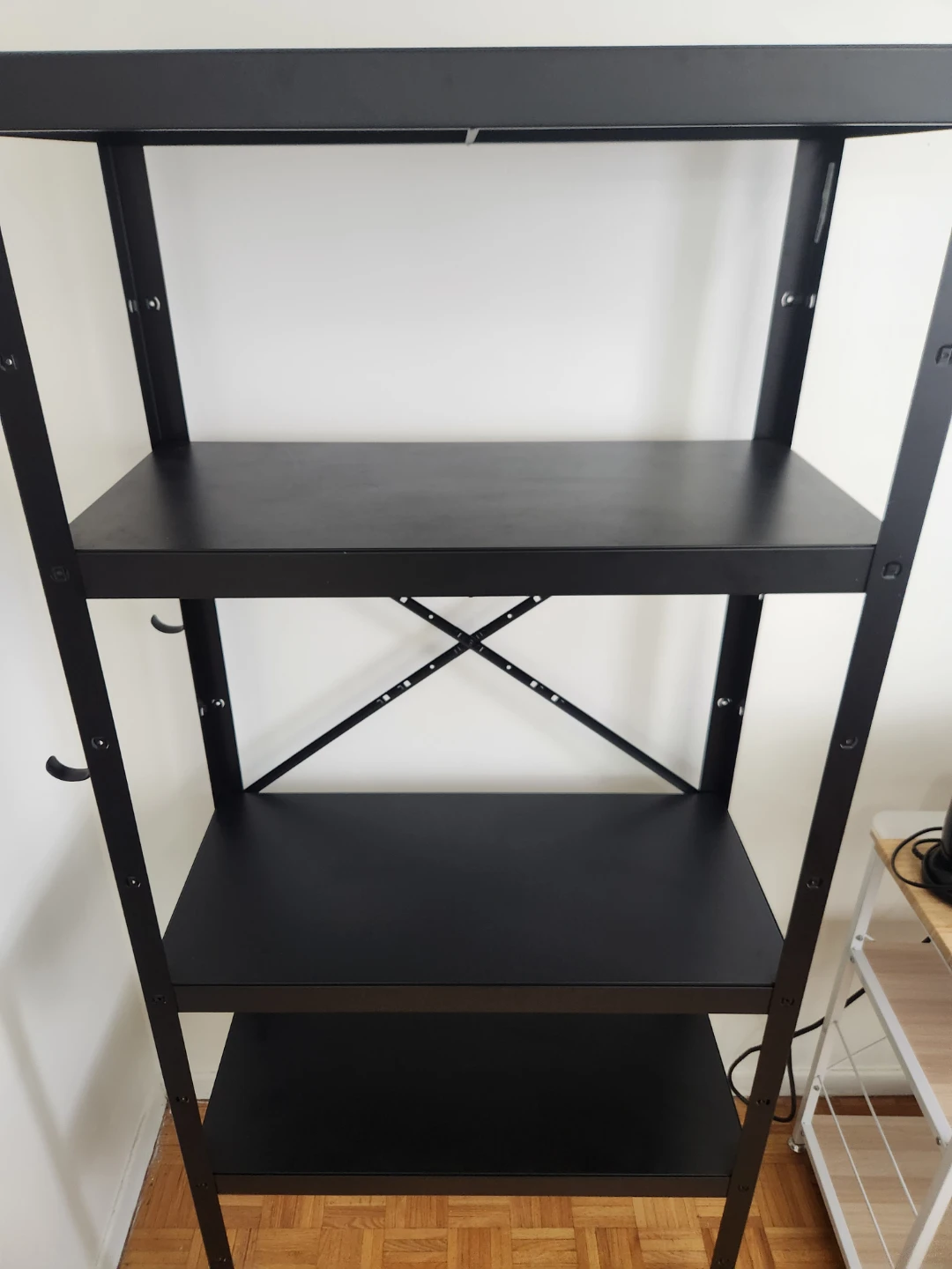 Black Metal Shelving Unit - photo 3