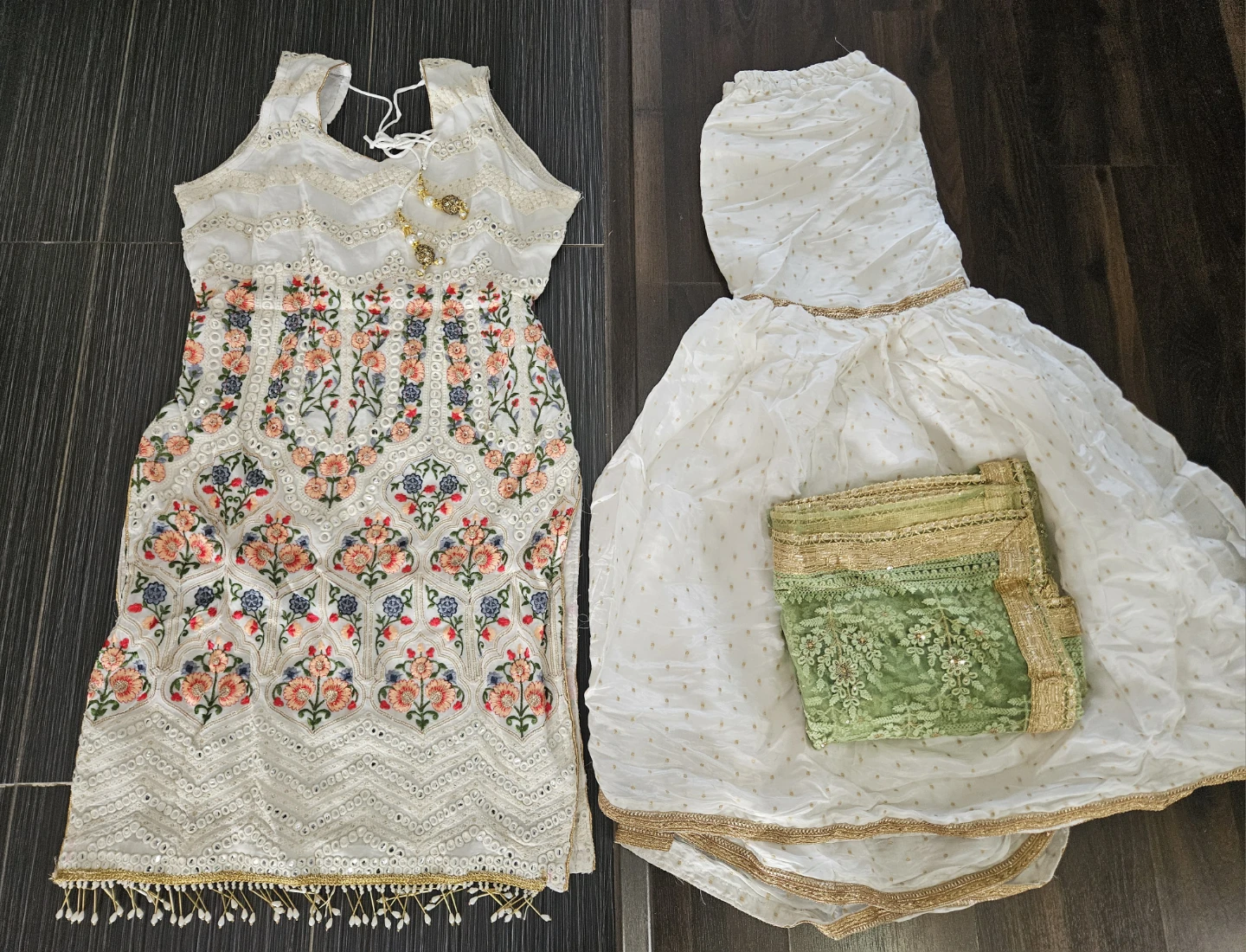 Floral Embroidered Indian Outfit