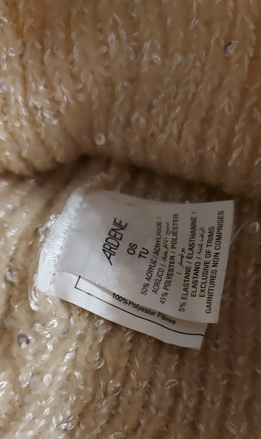 🆕Ardene Cream Knit Pom Pom Beanie - photo 2