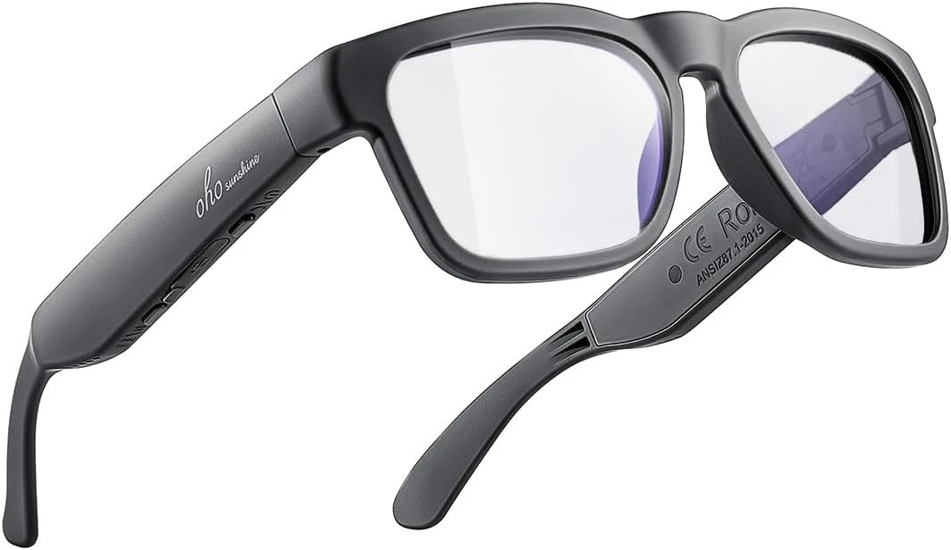 OhO Smart Glasses,Safety Glasses with Bluetooth Speaker,Indoor