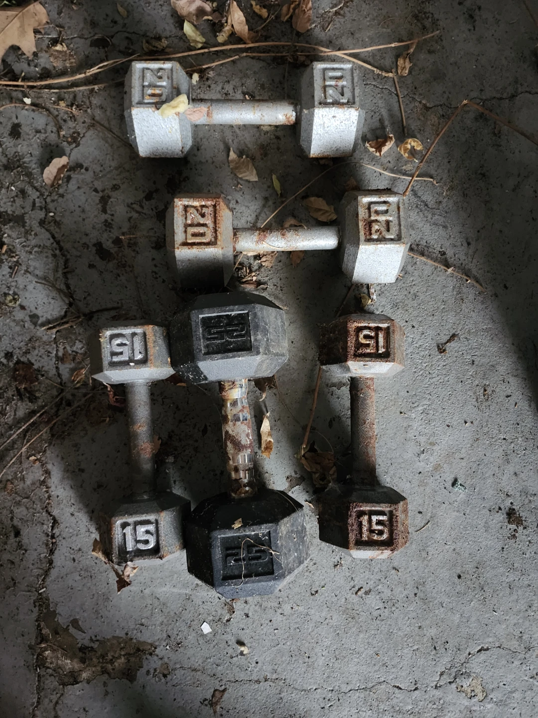 Dumbbell Set - 15lb & 20lb 25lb