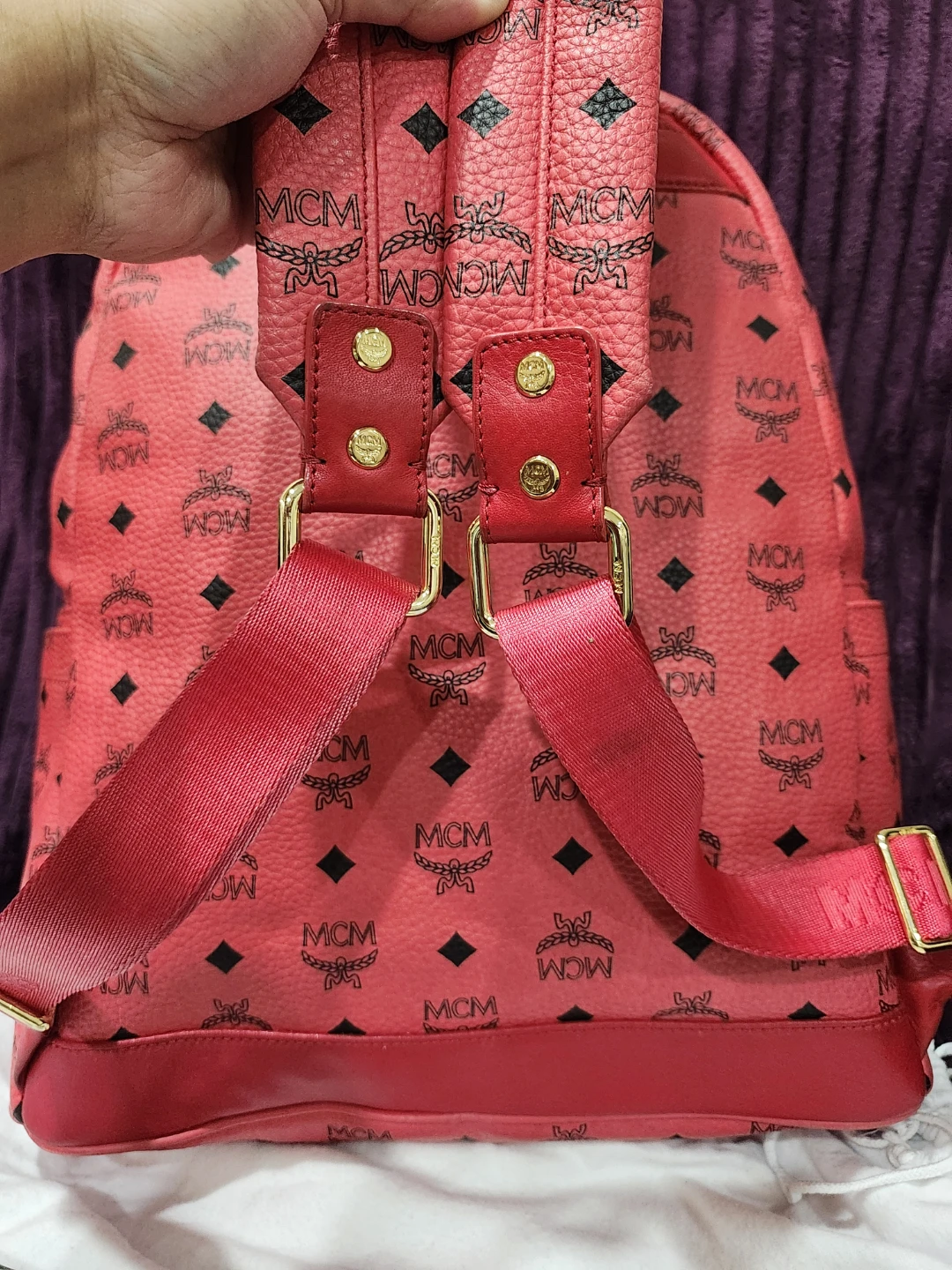MCM Stark Backpack Large - Red/Pink - photo 5