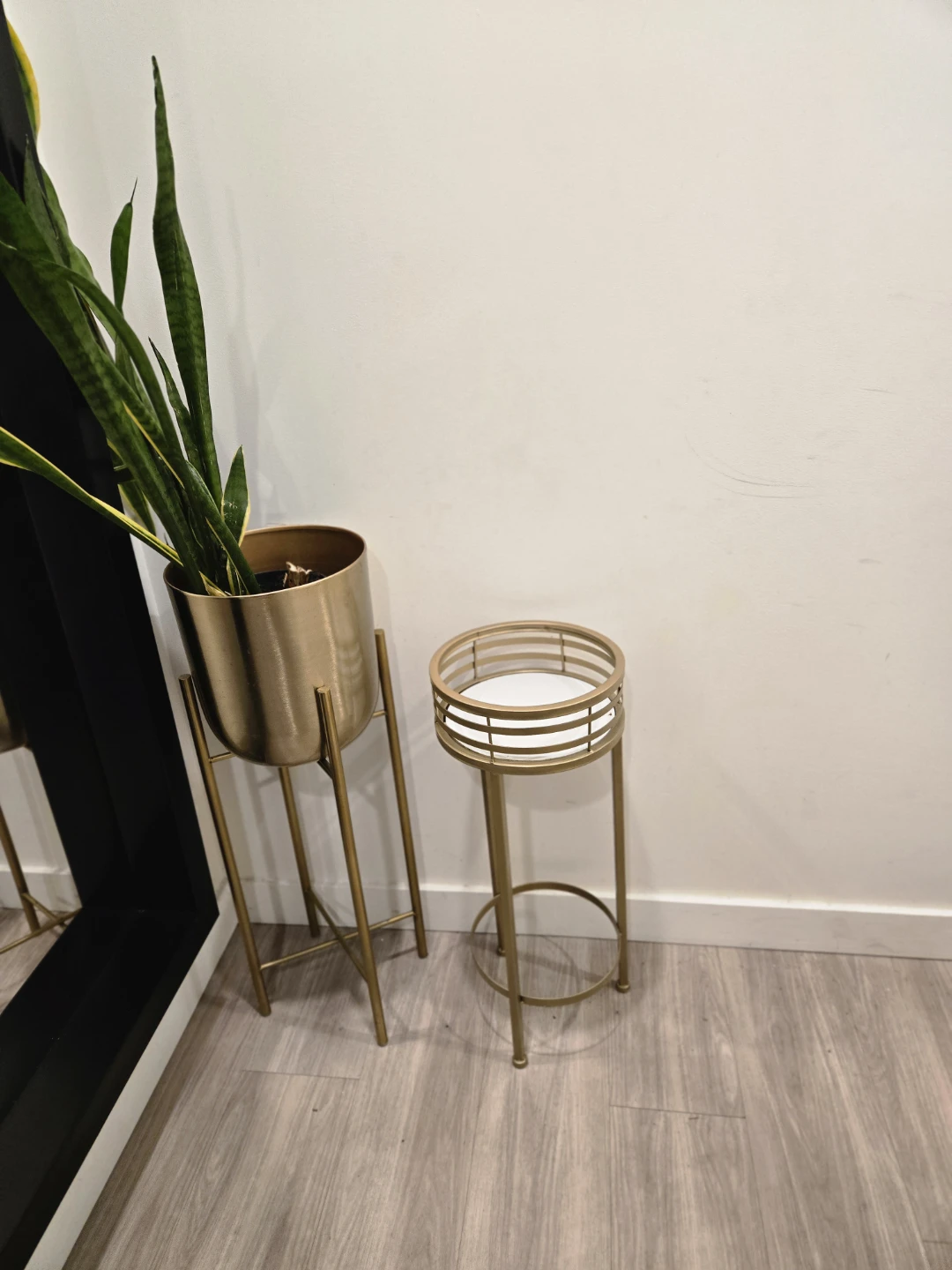 2 Gold Plant Stand