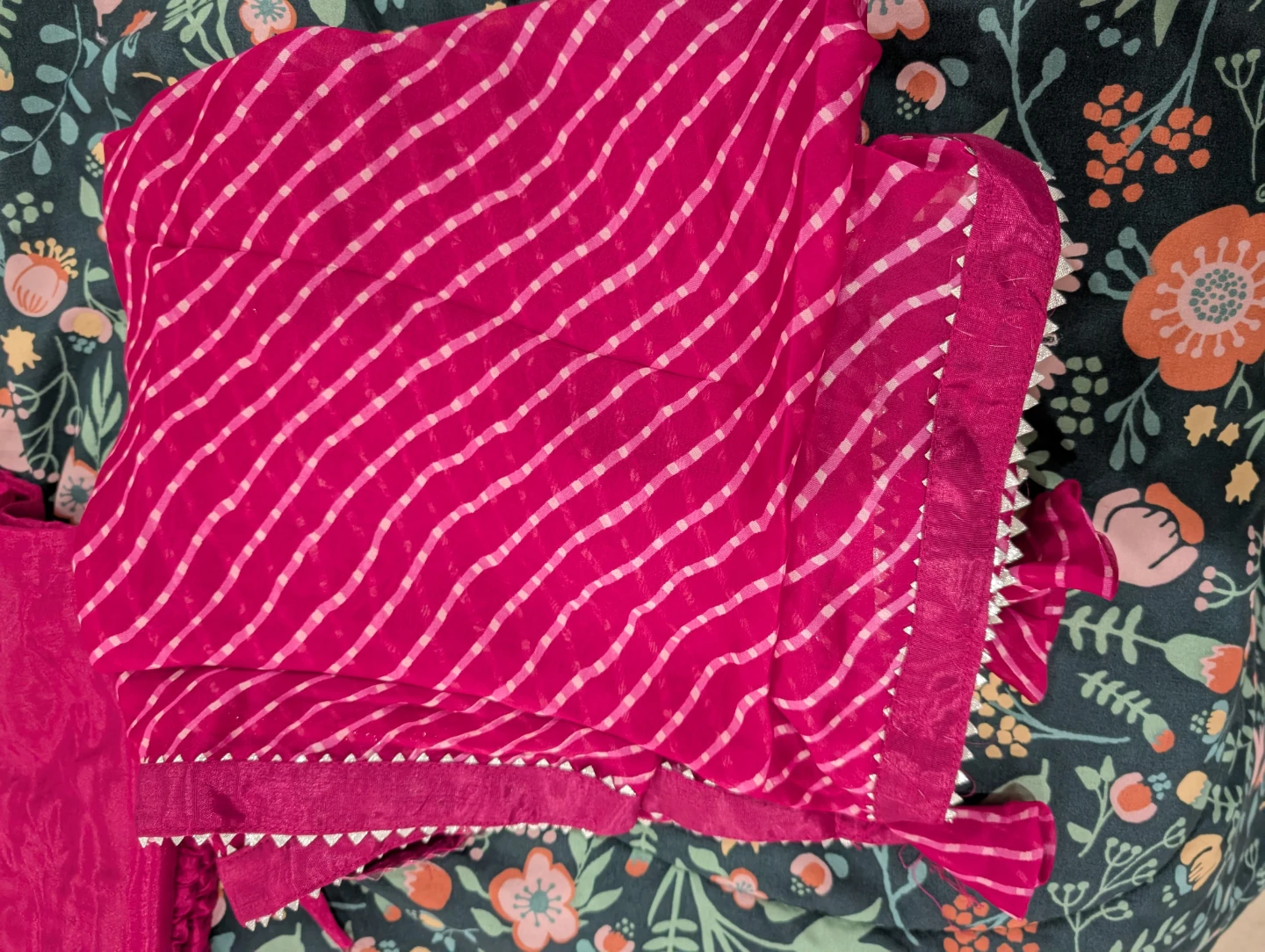 Women's Magenta Anarkali Suit with Pants - photo 2