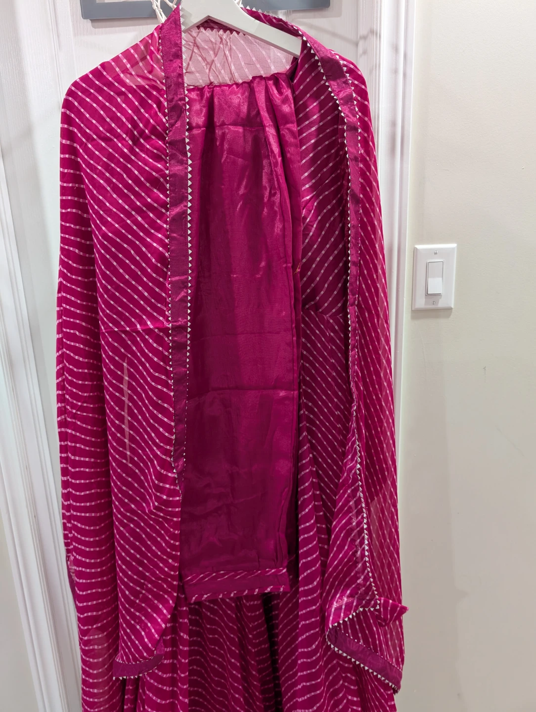 Women's Magenta Anarkali Suit with Pants - photo 3