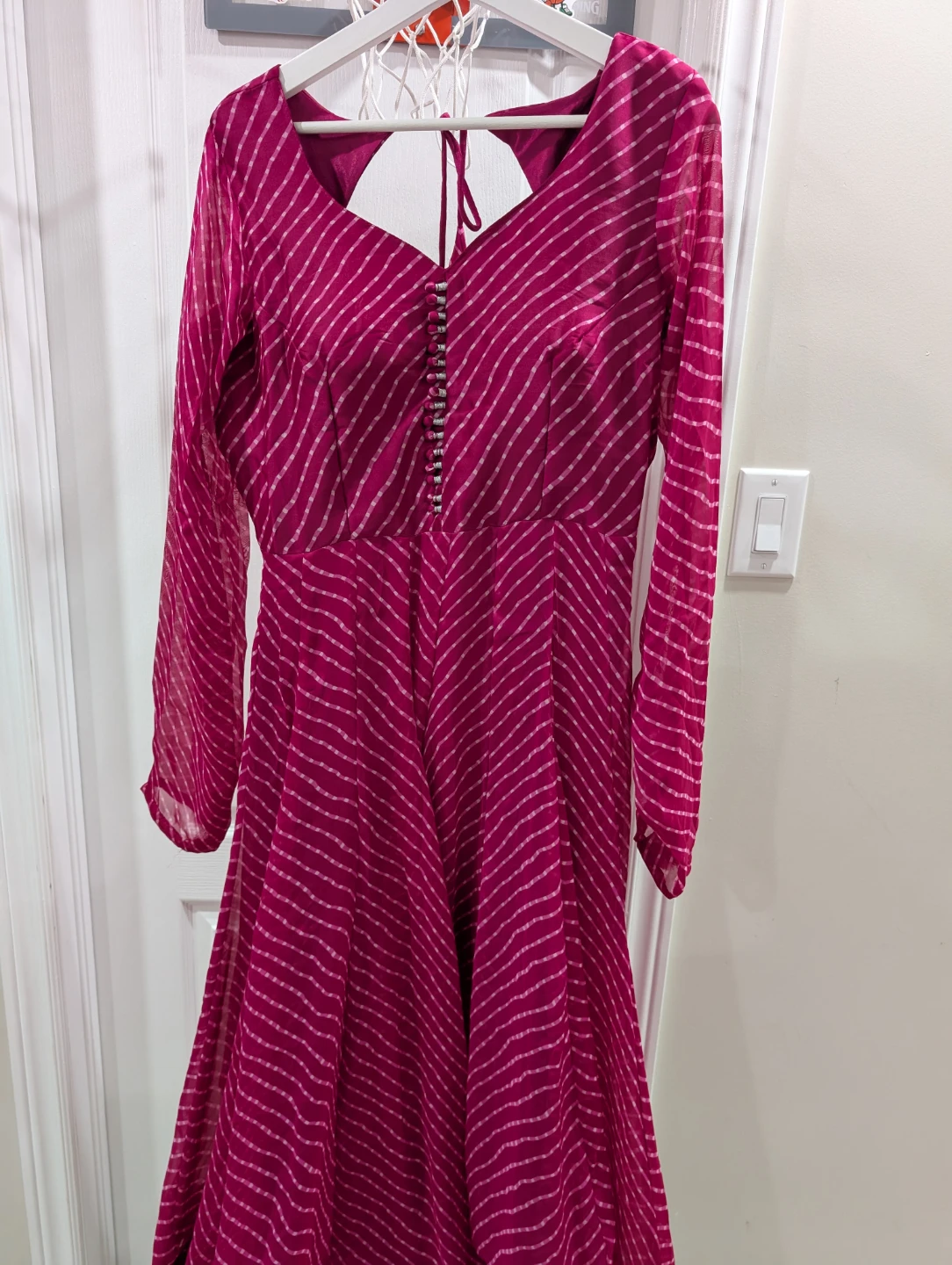 Women's Magenta Anarkali Suit with Pants