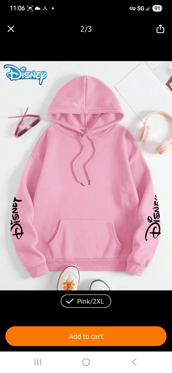 NEW Disney Eeyore "No, I Am Vintage" (XL Sizes) Pink Hoodie 💗 - photo 2