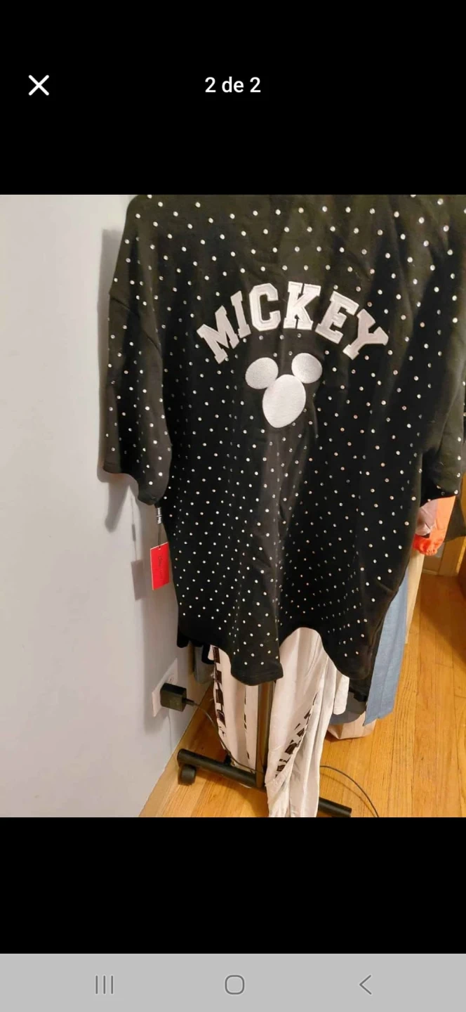 Mickey Mouse Black Baseball Jersey - Size M