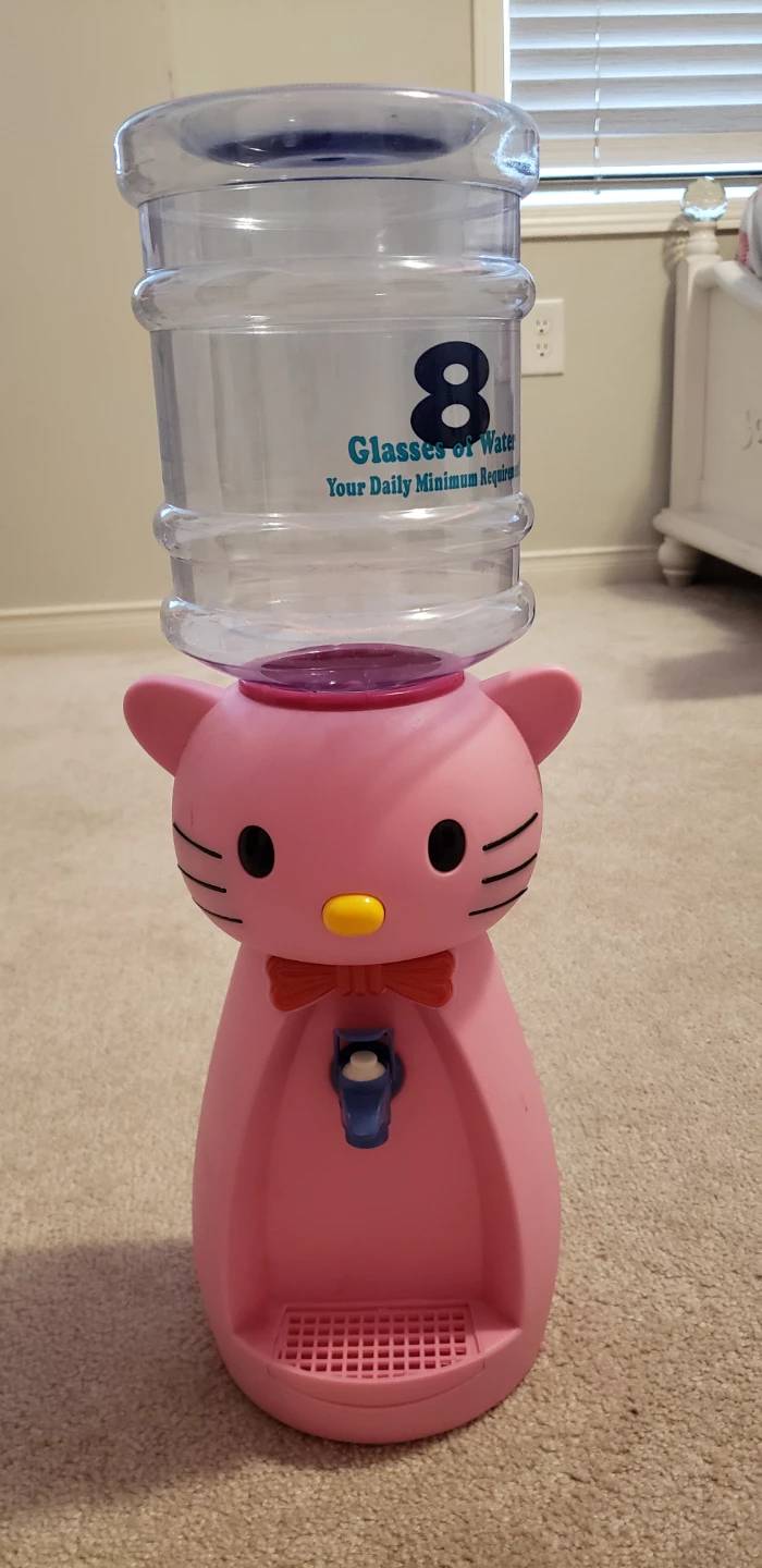 Pink Hello Kitty Water Dispenser with 8 Glasses Bottle - photo 2
