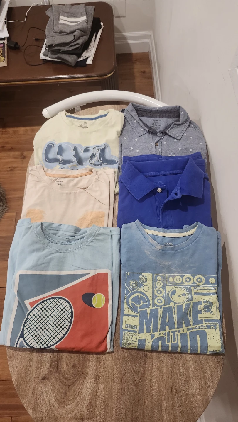 Bundle of 10-12 yr Boys' 6 T-shirts and Polos