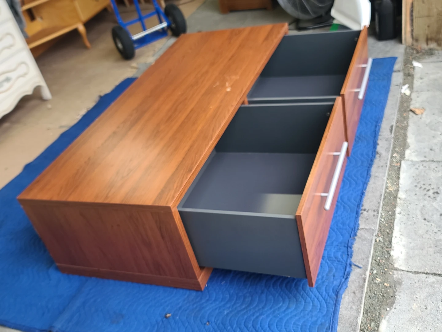 Wood TV Stand with Drawers - photo 4