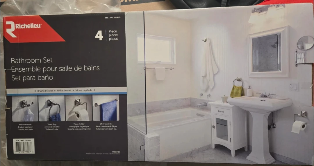Richelieu 4-Piece Bathroom Set - Brushed Nickel