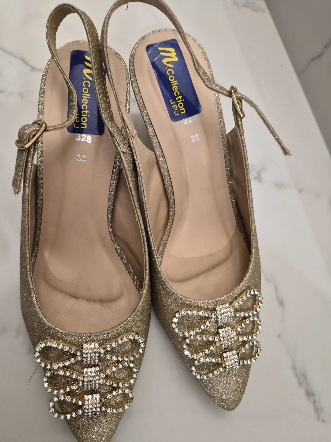 MV Collection Gold Heels - Size 8 - photo 2