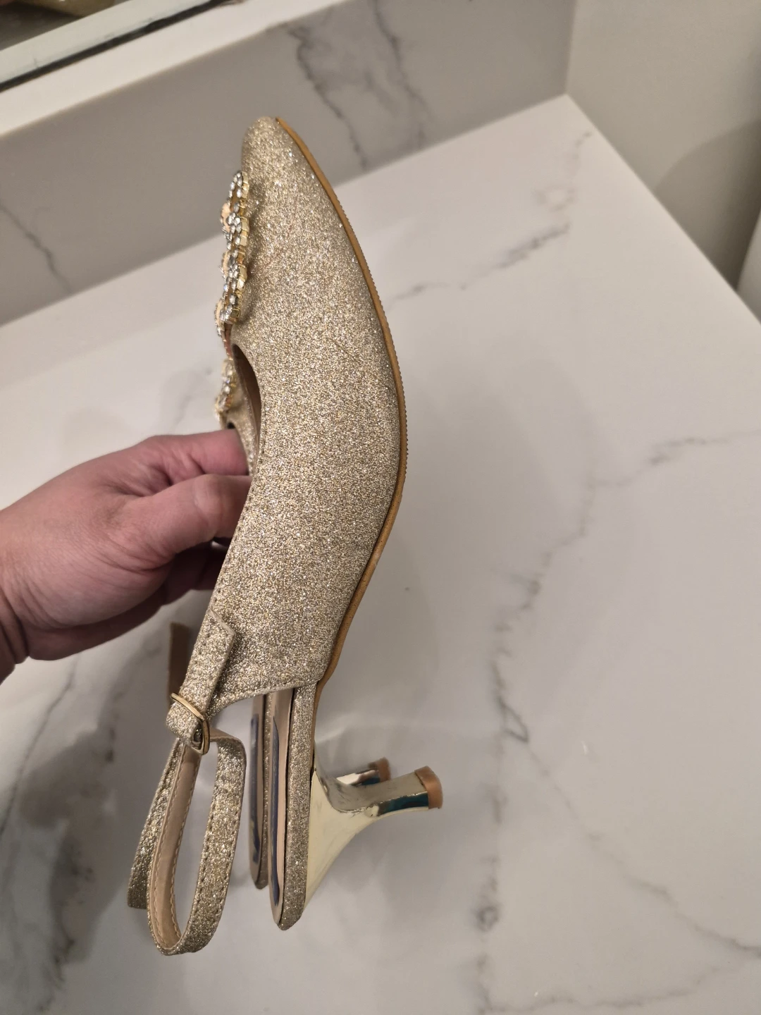 MV Collection Gold Heels - Size 8 - photo 3