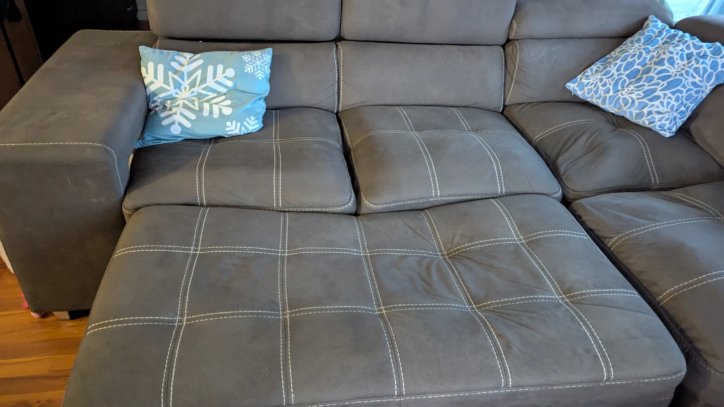 Grey Sectional Sofa with Pull-Out Bed - photo 2