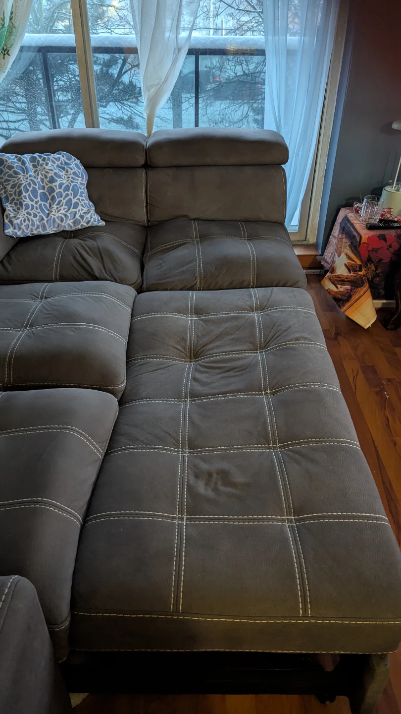 Grey Sectional Sofa with Pull-Out Bed - photo 4