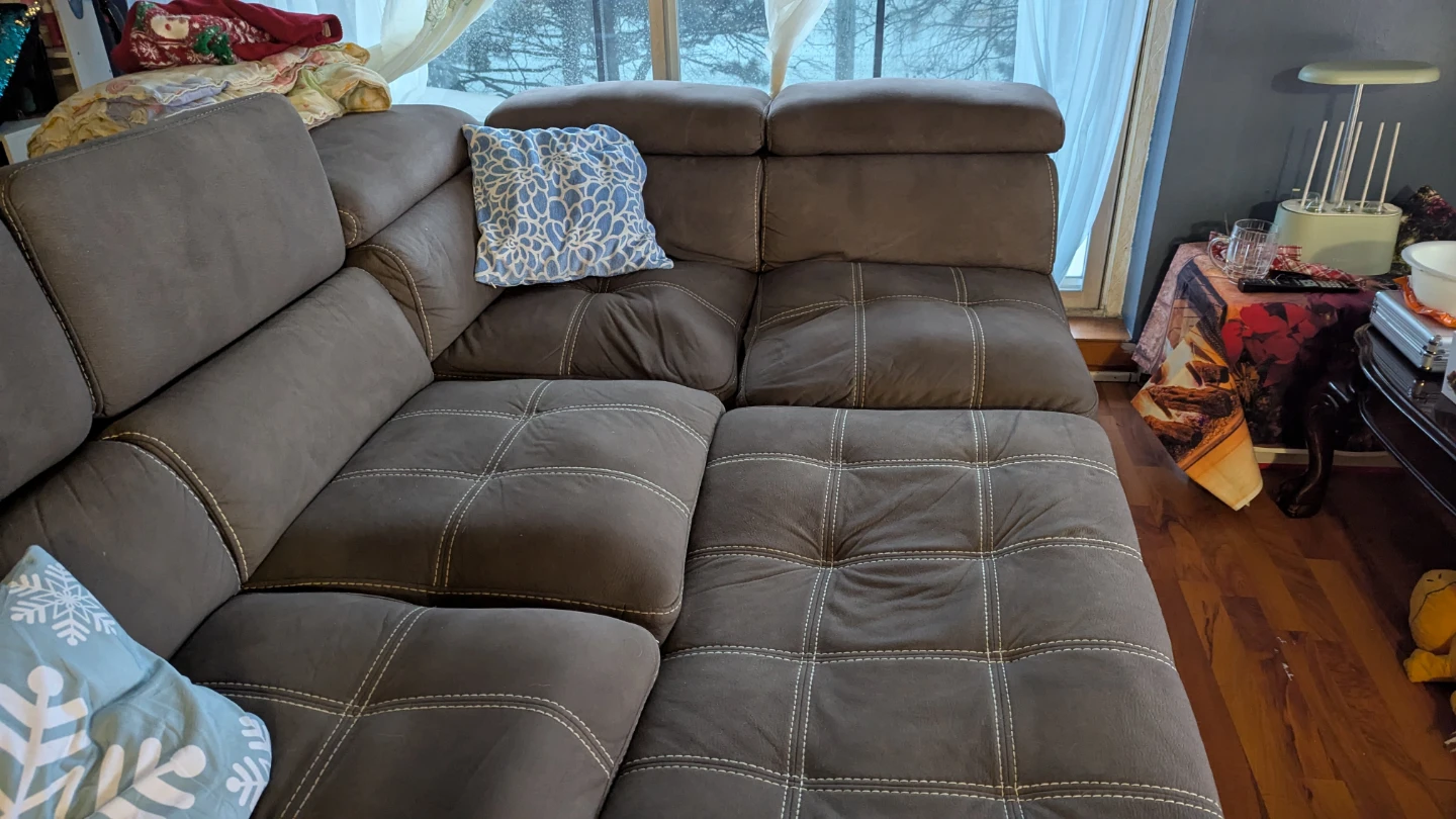 Grey Sectional Sofa with Pull-Out Bed - photo 5