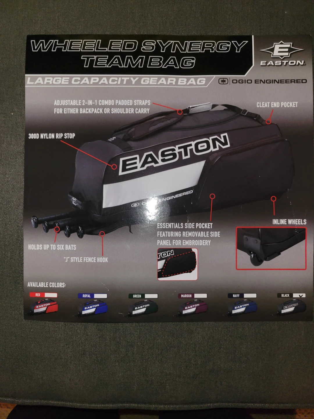Baseball or Softball wheeled bag - photo 5
