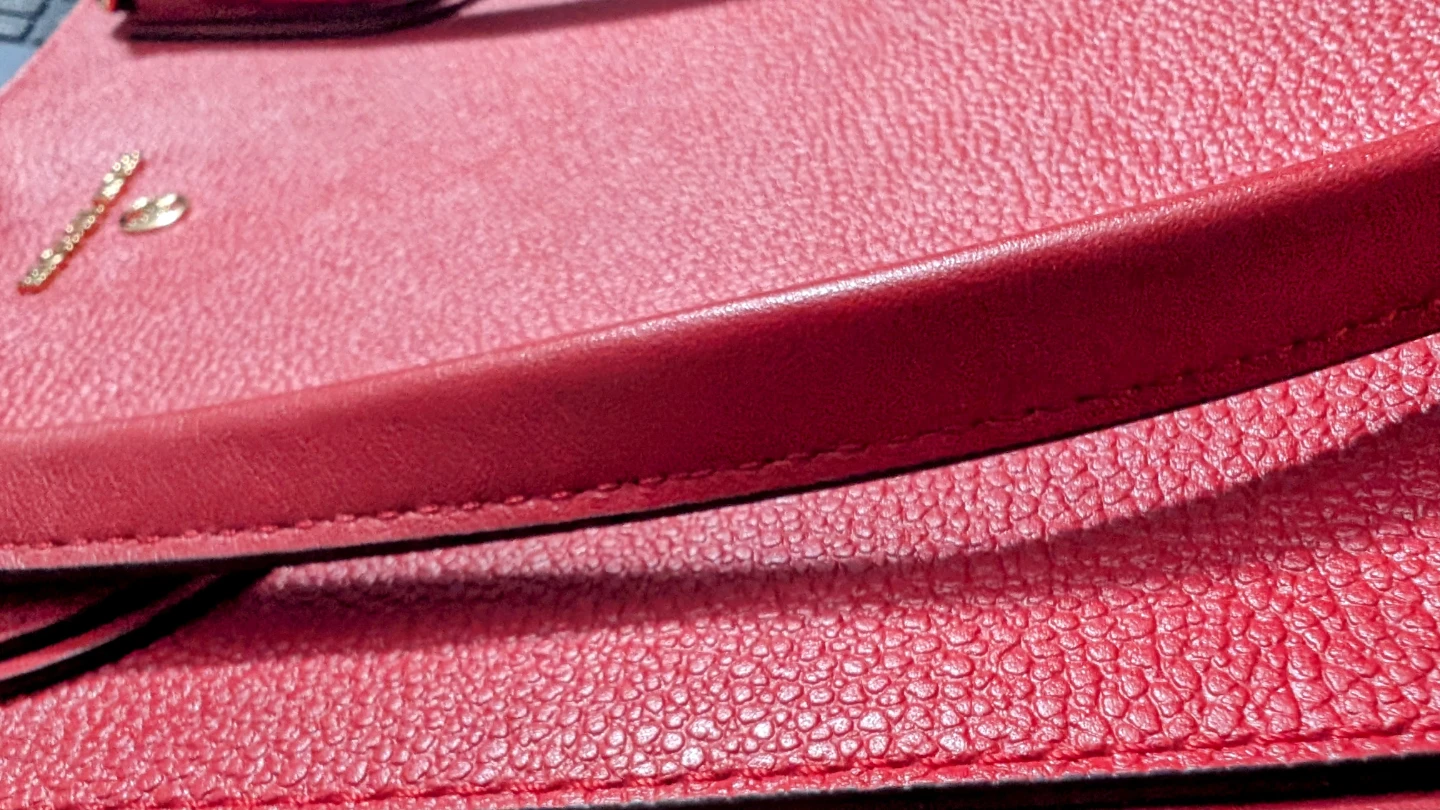 Authentic Michael Kors Medium Pebbled Leather Tote Bag, in red - photo 2