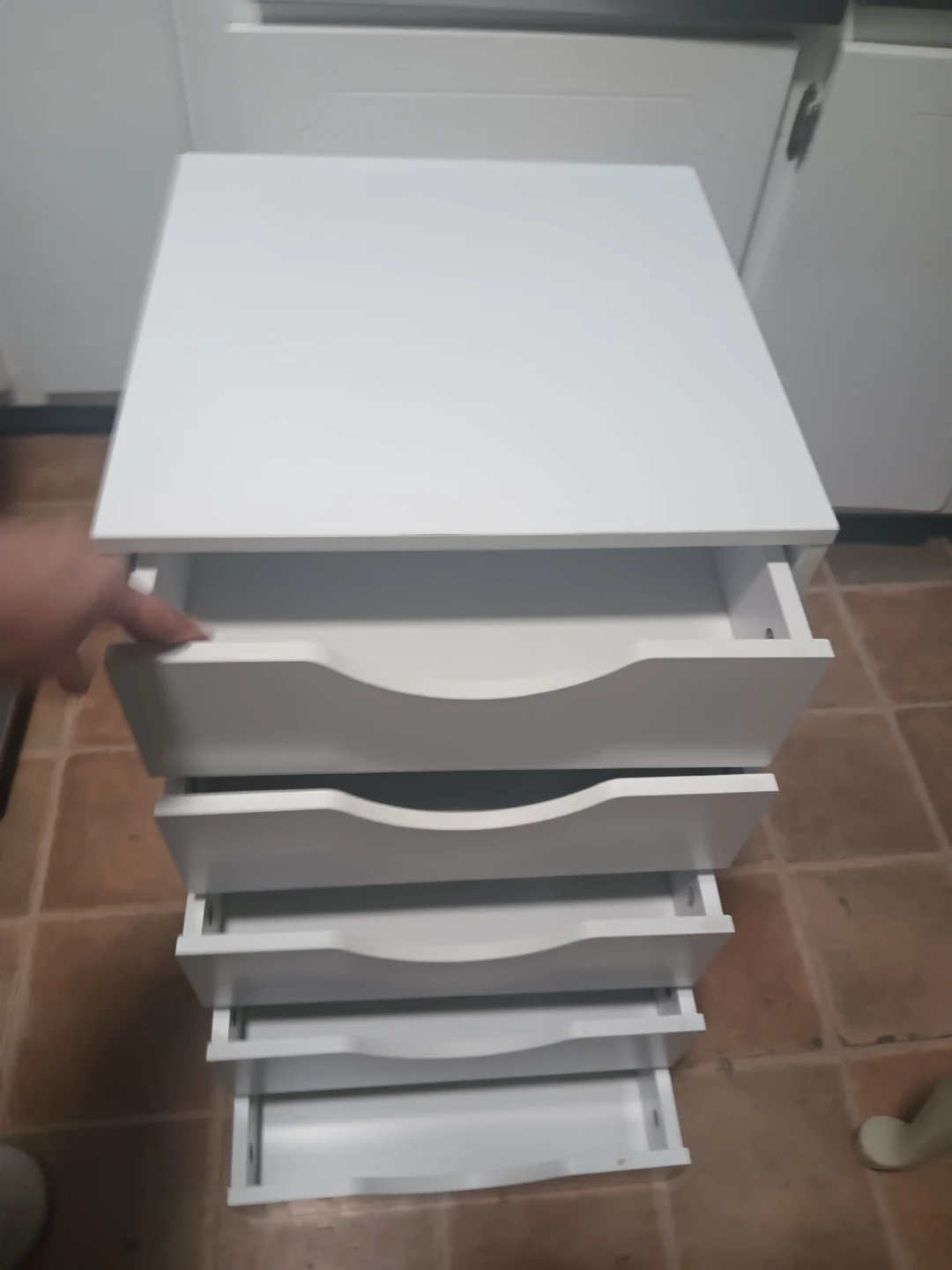 White 5 Drawer Unit - photo 2
