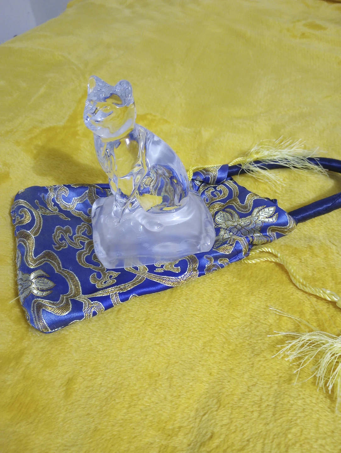 Crystal Cat Figurine