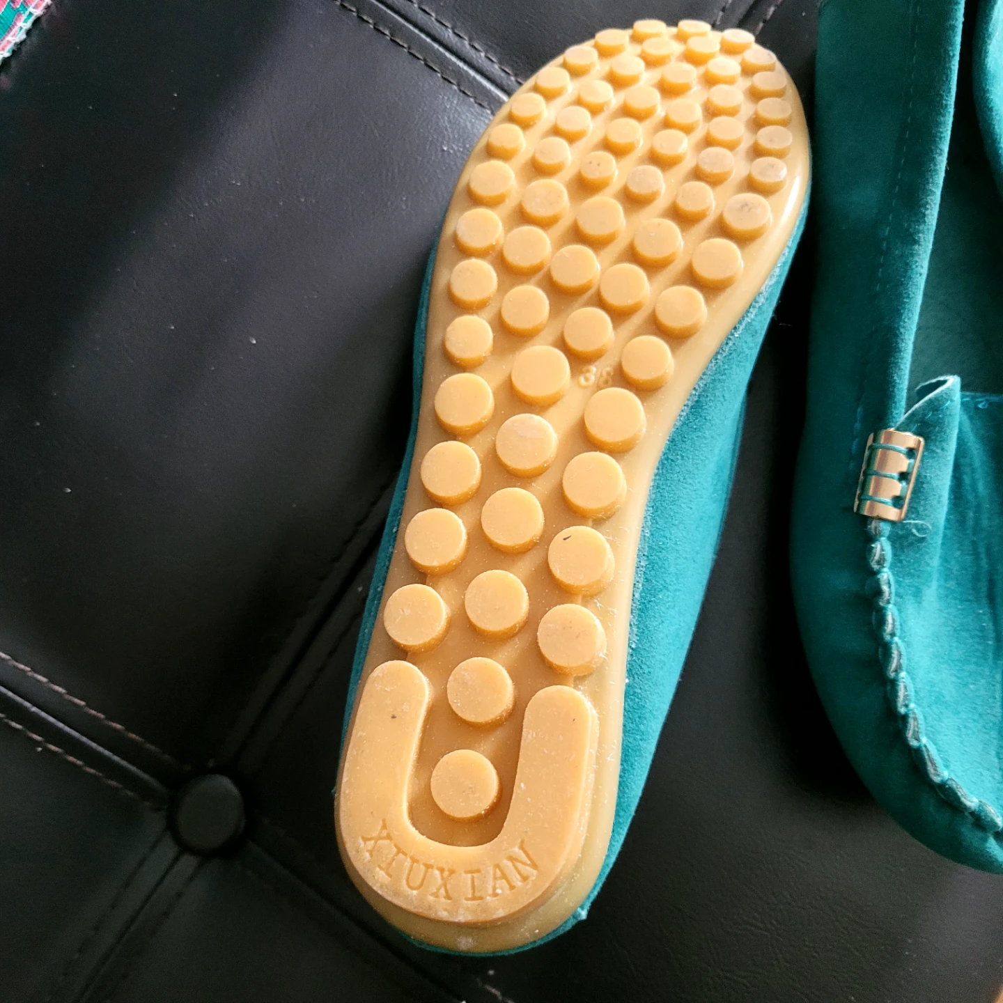 Teal Suede Loafers