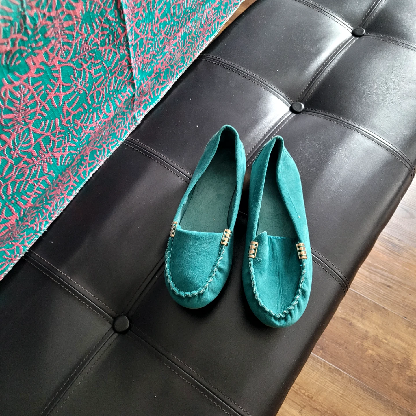 Teal Suede Loafers - photo 2