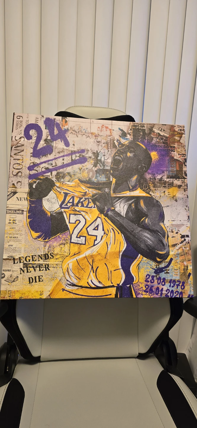 Kobe Bryant "Legends Never Die" Canvas Art 20"x20"