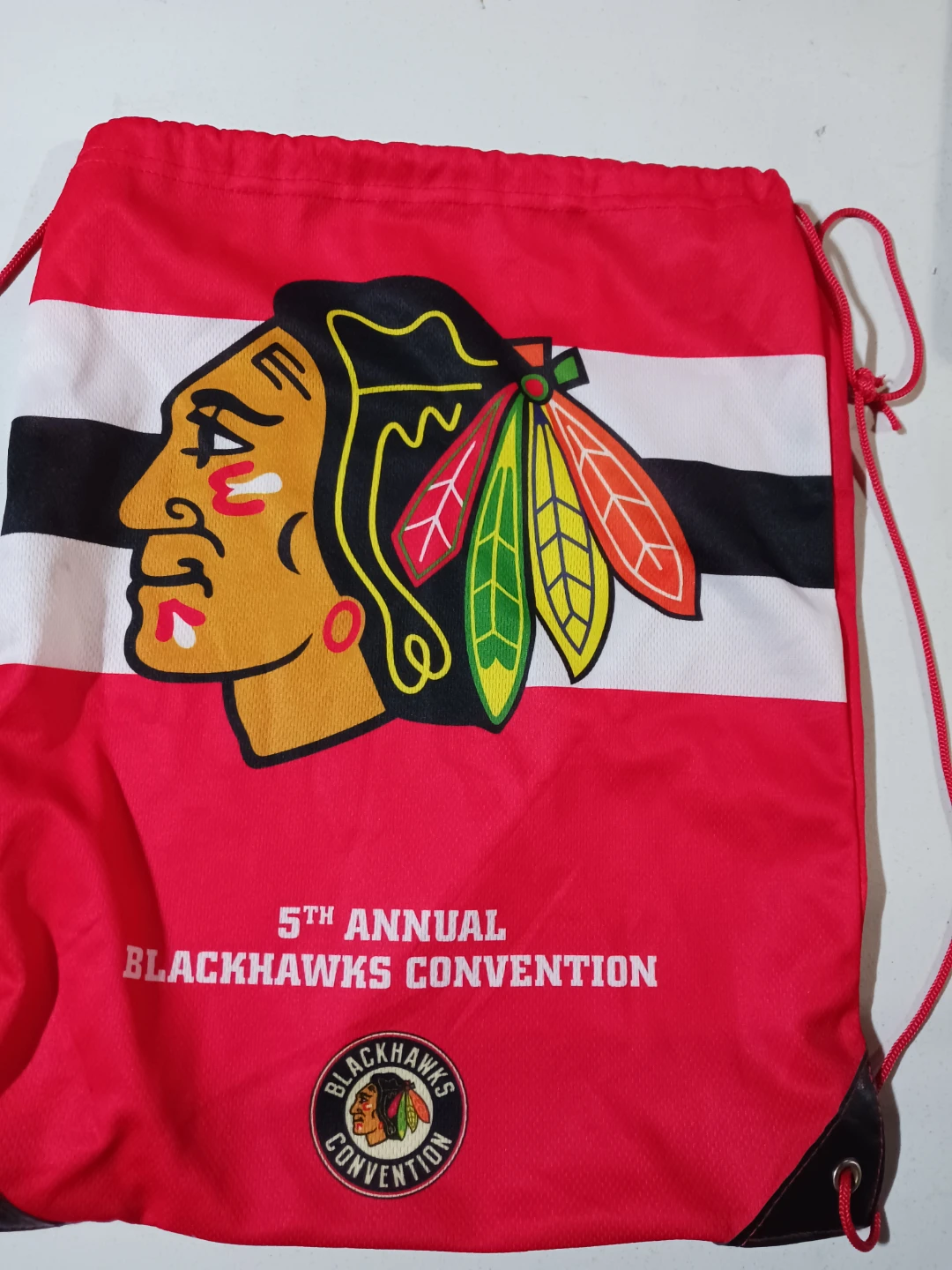 Chicago Blackhawks 5th Annual Convention Drawstring Bag