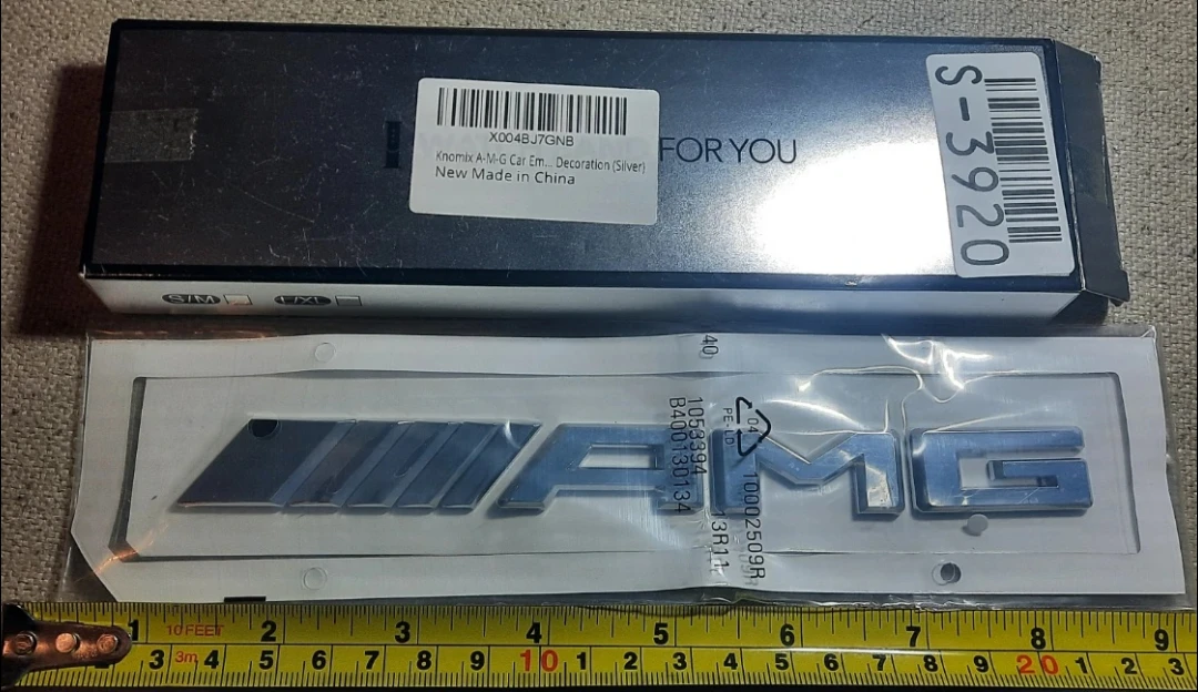 New Mercedes AMG Car Emblem (Silver) 🧡