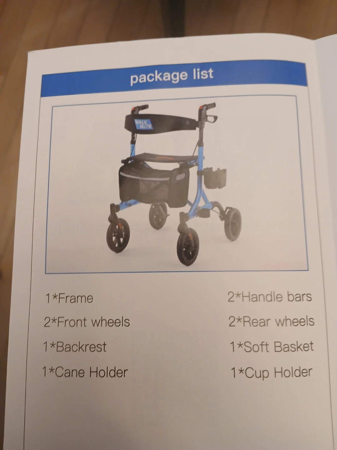Walkmate Blue Rollator Walker - New in Box!