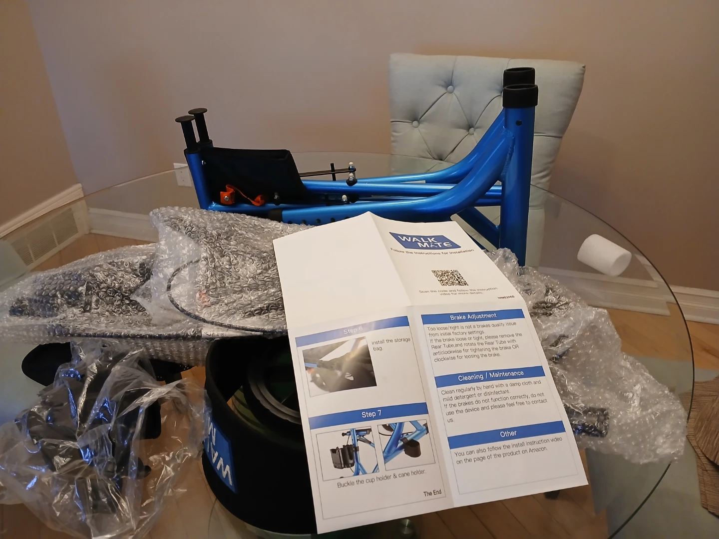 Walkmate Blue Rollator Walker - New in Box! - photo 3