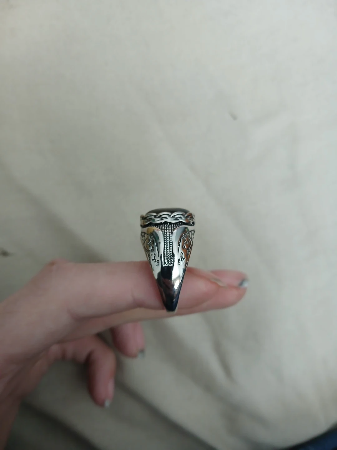 926 Silver And Tiger's Eye Stone Ring - photo 2