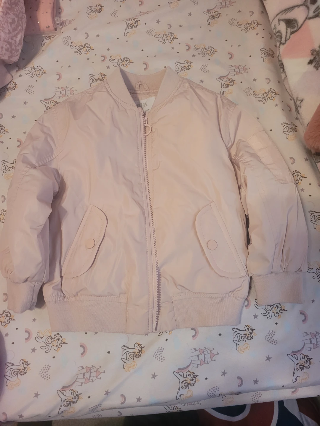 Zara Pink Bomber Jacket - Size 2-3 Years