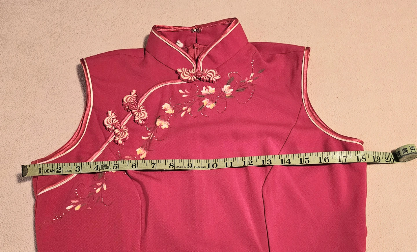 NEW Beautiful Red Cheongsam Top S/M $15 - photo 2