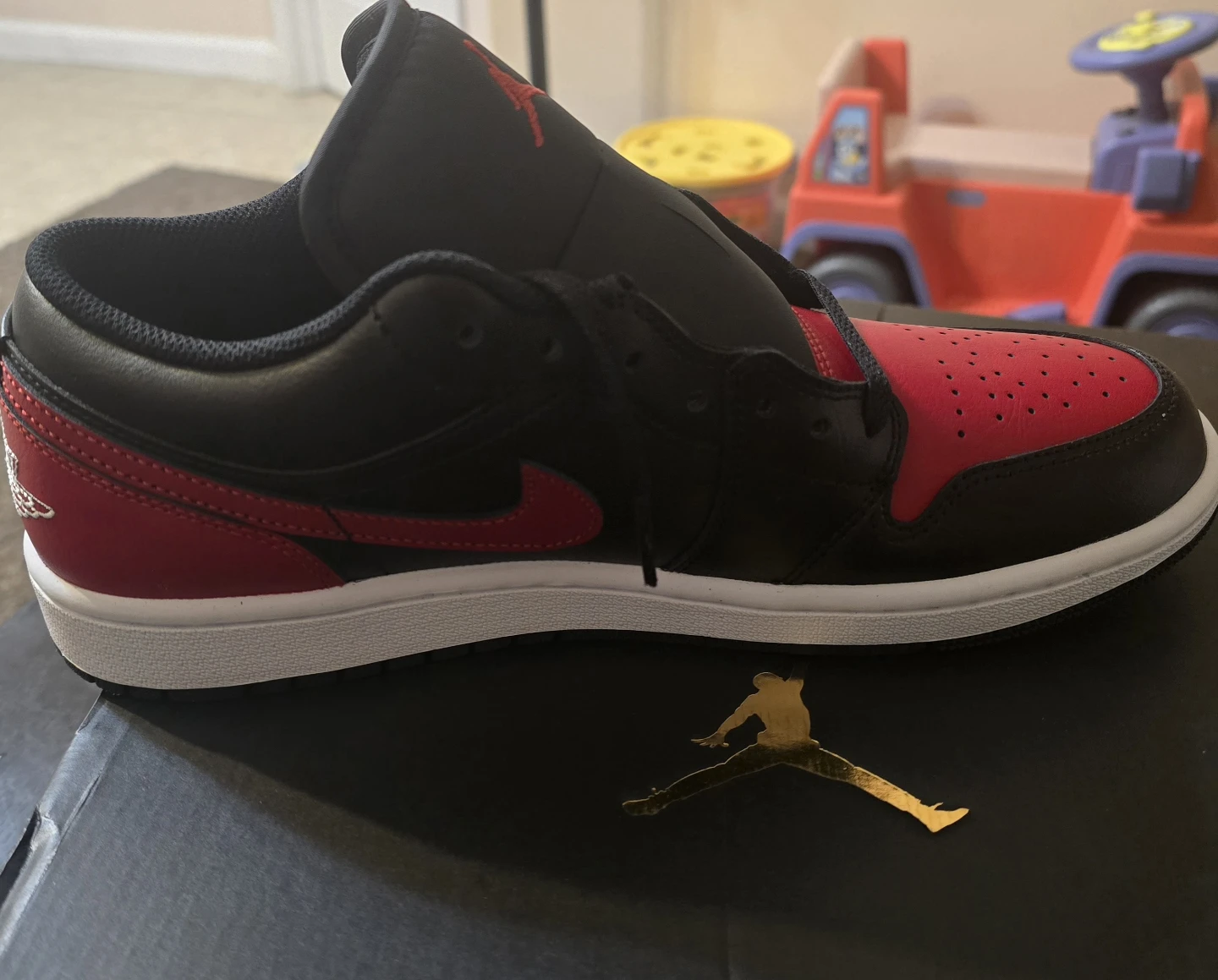 Air Jordan 1 Low Black Red Shoes