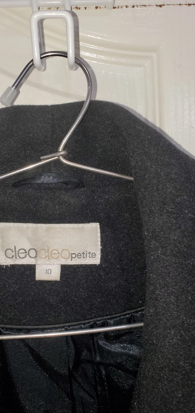 Cleo Petite Black Wool Blend Coat Size 10 - photo 4