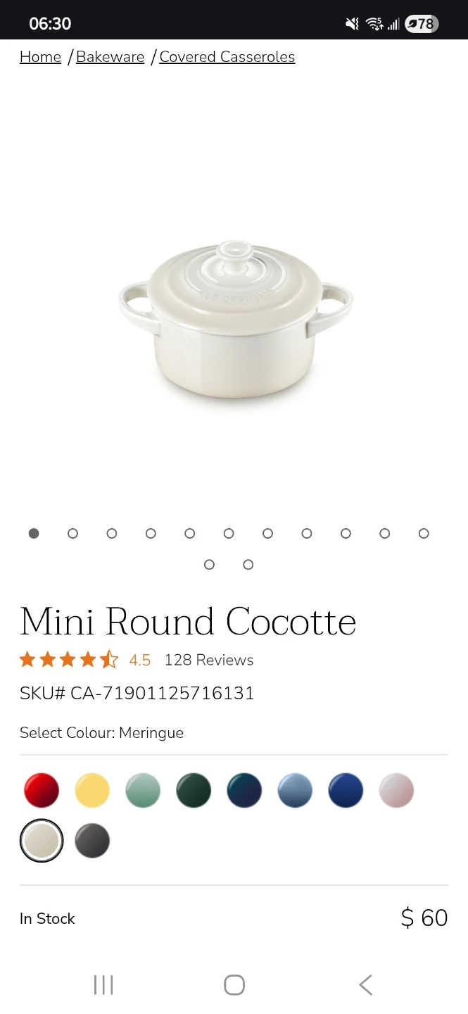 Le Creuset Mini Round Cocotte - Meringue - photo 5
