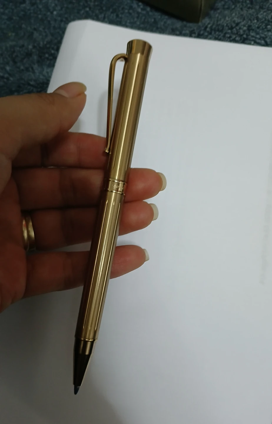 Levenger Gold Ballpoint Pen with Extra Refill - photo 2